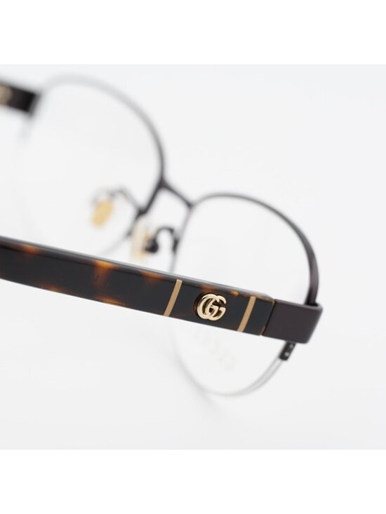 Gucci GG0859OJ 002 Eyeglasses Brown / Havana 53mm Oval Frame main image 10